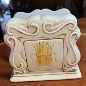 Vintage American Atelier San Marco Earthenware Napkin Holder READ